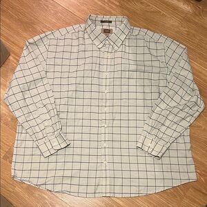 The Foundry Supply Co. Men's Cream and blue  Grid Shirt like new